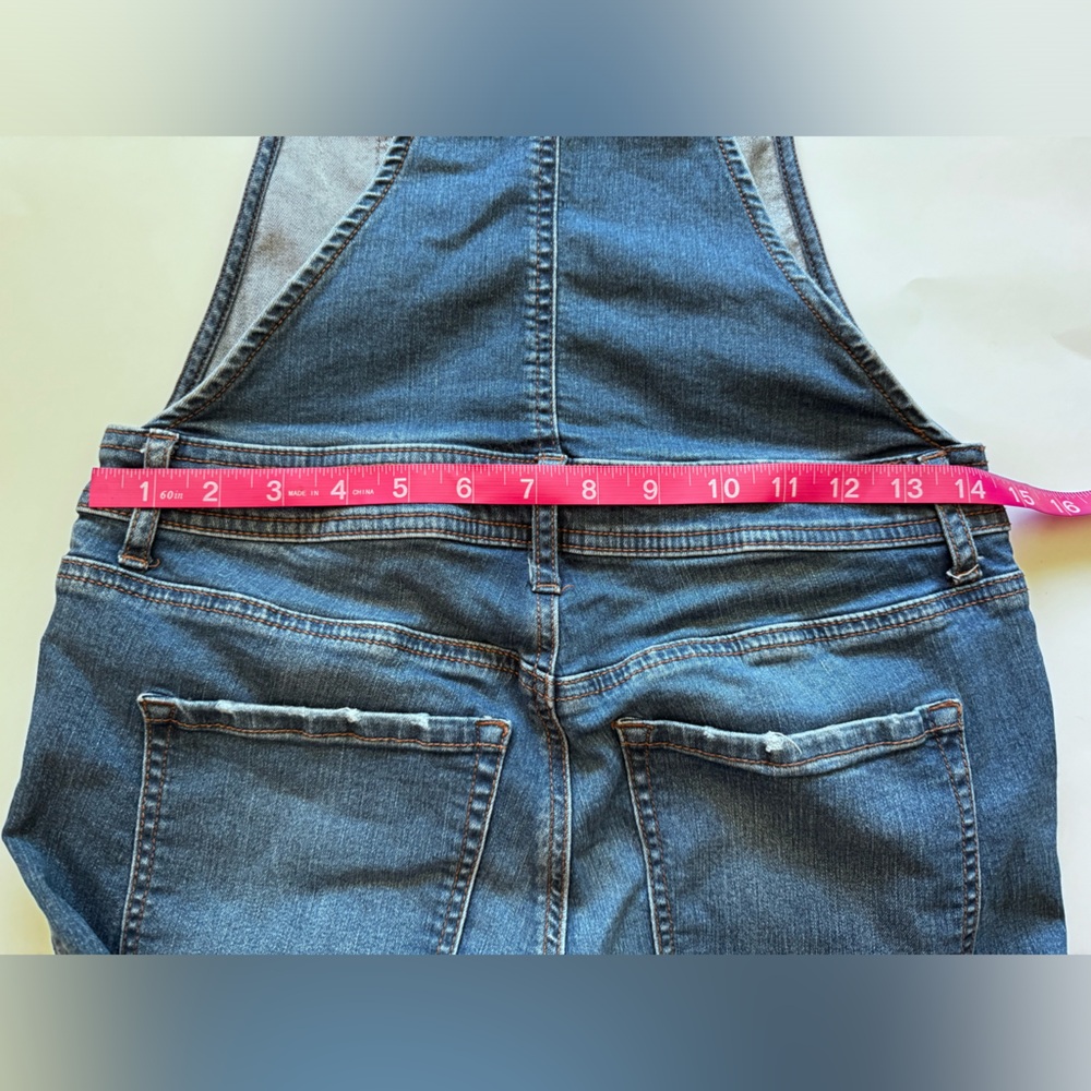 BLACK DAISY Junior Regular Blue Denim Overalls Size S Adjustable Straps Pockets - Picture 12 of 13